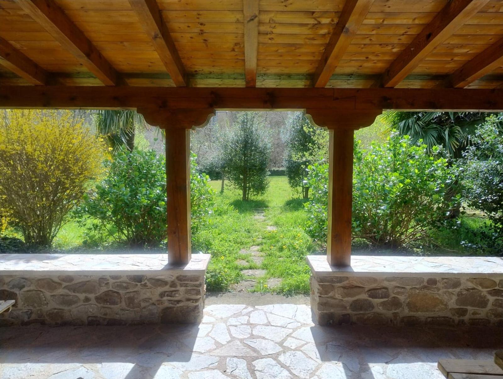 Amplia Y Comoda Casa De Piedra Con Porche Y Jardin San Roque de Ríomiera Extérieur photo